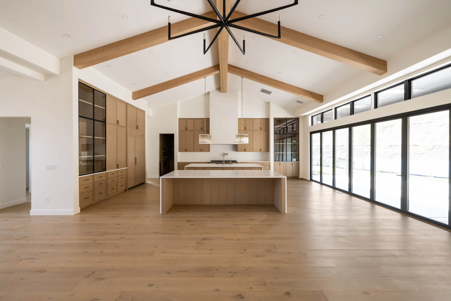 Open concept living room in modern home