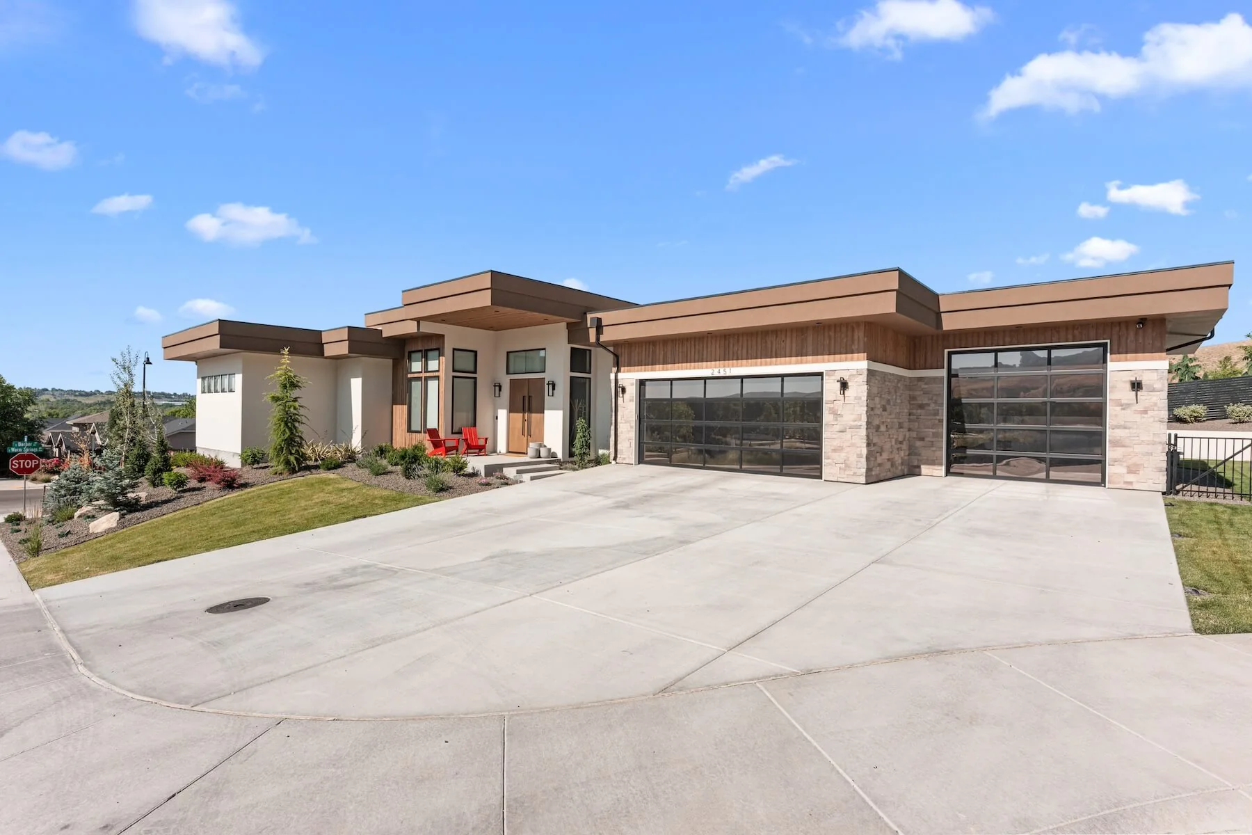 Custom Home Exterior near foothills